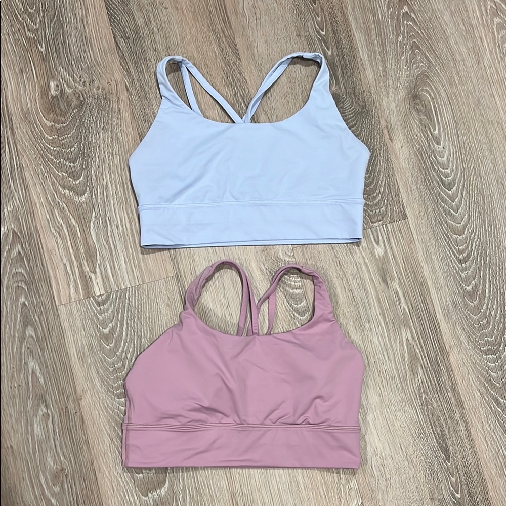 Set of Two Lululemon Sports Bras in Light purple and Pink